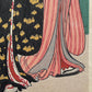 estampe japonaise deux femmes sous un parapluieestampe japonaise détail kimono et pied sur geta