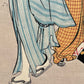 estampe japonaise détail pied sur geta et kimono