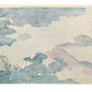 Estampe japonaise de Kuniyoshi illustrant une vue du mont Asama dans une mer de nuages depuis le col d’Usui, le verso