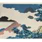 Estampe japonaise de Kuniyoshi illustrant une vue du mont Asama dans une mer de nuages depuis le col d’Usui