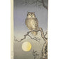 estampe japonaise de koitsu, hibou perché sur une branche une nuit de pleine lune