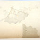 Estampe Japonaise de Kojima Gyokuho, paysage hiver, éventail, sabre, dos estampe