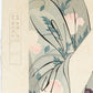 estampe japonaise de Torii Kotondo, série 12 aspects des femmes, numéro 1 Woman combing hair, femme se brossant les cheveux, kimono et cartouche graveur et imprimeur