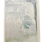 Estampe Japonaise de Kasamatsu Shiro, représentant le château impérial d'Edo (Tokyo), avec branches d'érables en premier plan et douves. le verso