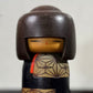 Kokeshi vintage Yuji Kawase au motif japonais asanoha, gros plan sur le visage