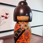 Kokeshi Yuji Kawase Kinu Komachi aux motifs de kimono japonais.