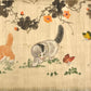 makimono japonais ancien, chatons et papillons détail 2