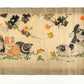 makimono japonais ancien, chatons et papillons détail  10