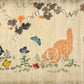 makimono japonais ancien, chatons et papillons détail  11