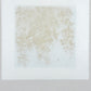 Estampe japonaise de Namiki Hajime, branches de cerisier pleureur fleurs rouges et roses sur fond or, verso de l'estampe