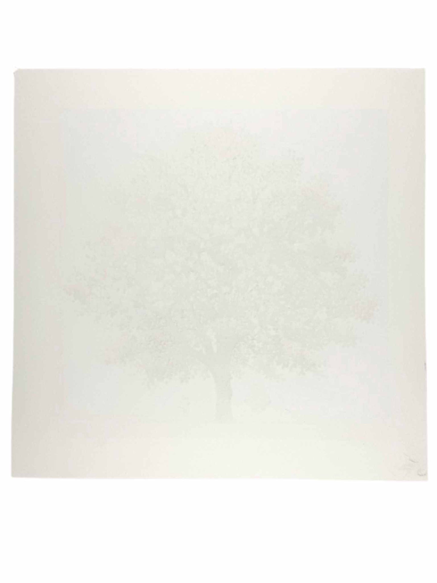 estampe japonaise de Namiki Hajime, un arbre aux fleurs rouges et roses sur fond dégradé d'argent et or, le verso