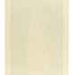 estampe japonaise de Nishida, chat blanc observant un libellule sur fond or, le verso