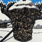 estampe japonaise paysage de neige, paille sous la neige