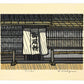 Estampe Japonaise de Nishijima Katsuyuki représentant la façade de la boutique traditionnelle d'algues kombu Matsumaeya à Kyoto sous la pluie