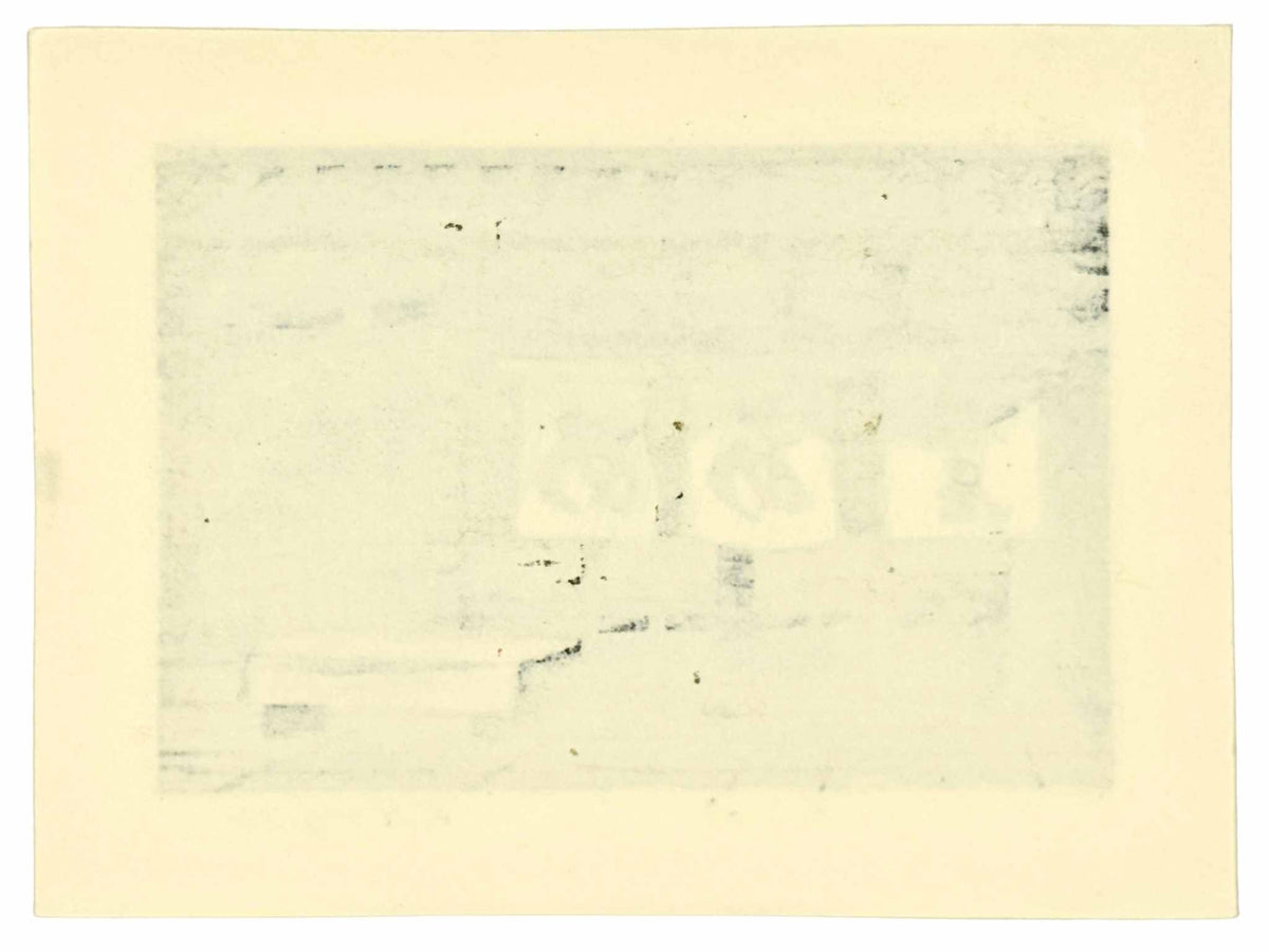 Estampe Japonaise de Nishijima Katsuyuki représentant la confiserie Tawaraya sous la pluie à la moitié de l'été, le verso