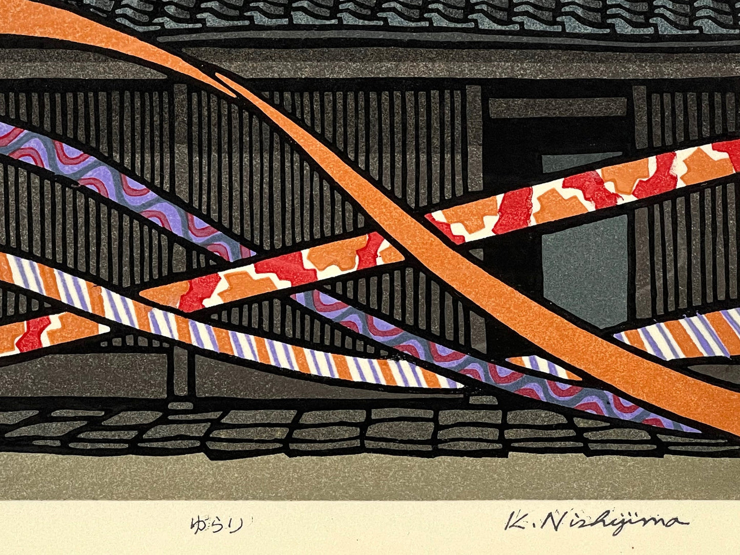Estampe Japonaise de Nishijima Katsuyuki | Yurari - Obi au vent