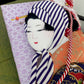 hagoita, raquette japonaise décorative visage femme tissu, profil