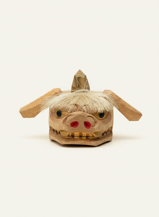 Tête de lion "Kaga" Shishigashira sculptée