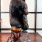 ours ainou poisson sur socle profil 1