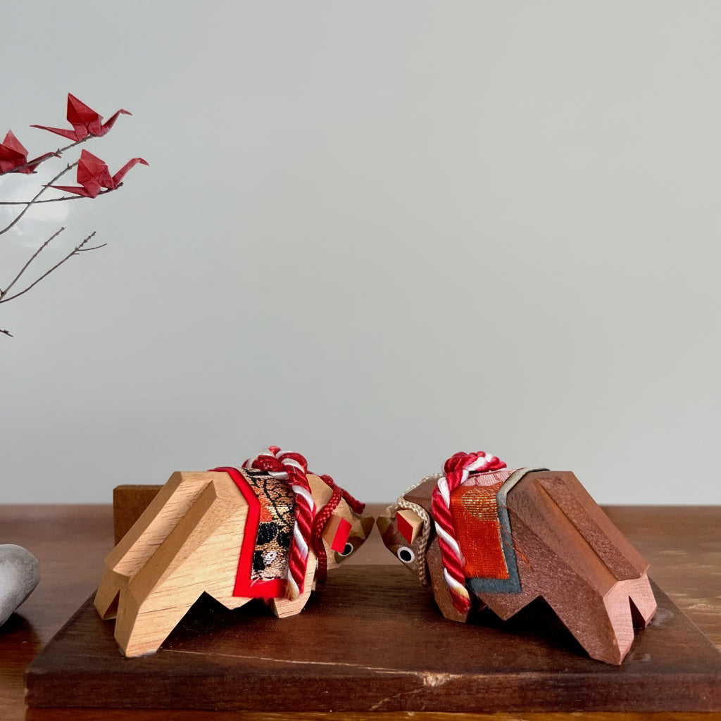 deyx buffles sur socle présentation de face
