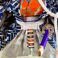 Poupée Ichimatsu, Benkei et sa cloche, katana et ceinture, hakama blanc