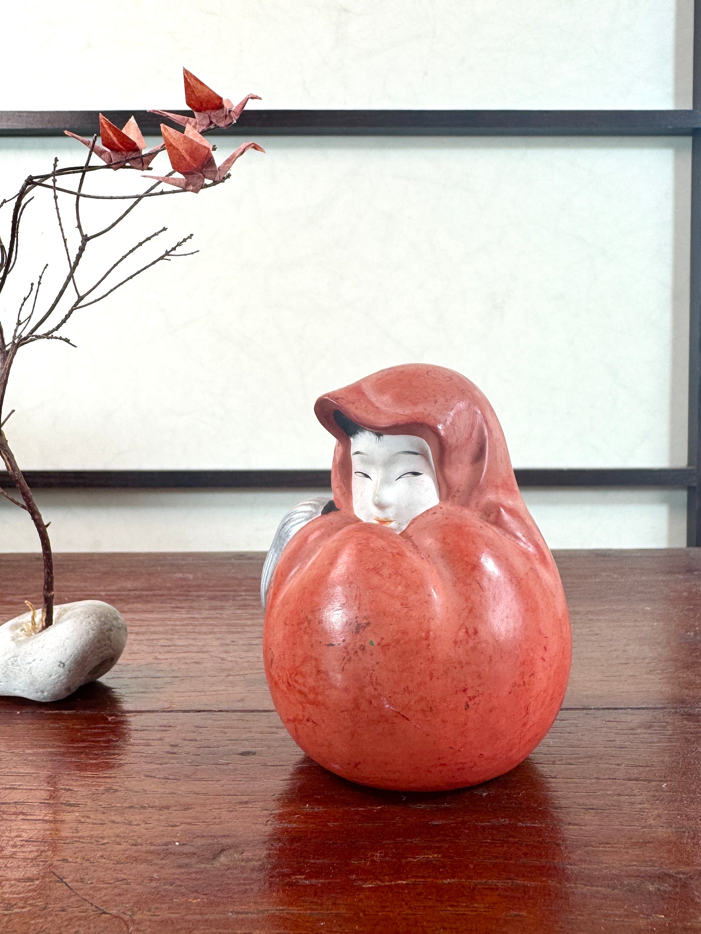 Princesse Hime Daruma en céramique