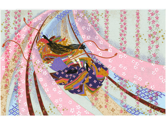 Sérigraphie Japonaise, Les Quatre saisons du Dit-du Genji - Printemps