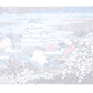 Sérigraphie japonaise grand format château aux quatre saisons, le verso