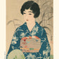 Estampe Japonaise d'une femme en kimono