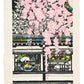 Estampe Japonaise de Takenaka Fu, Printemps au temple Hirano