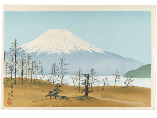 estampe japonaise de Tokuriki, le Mont Fji à l'automne