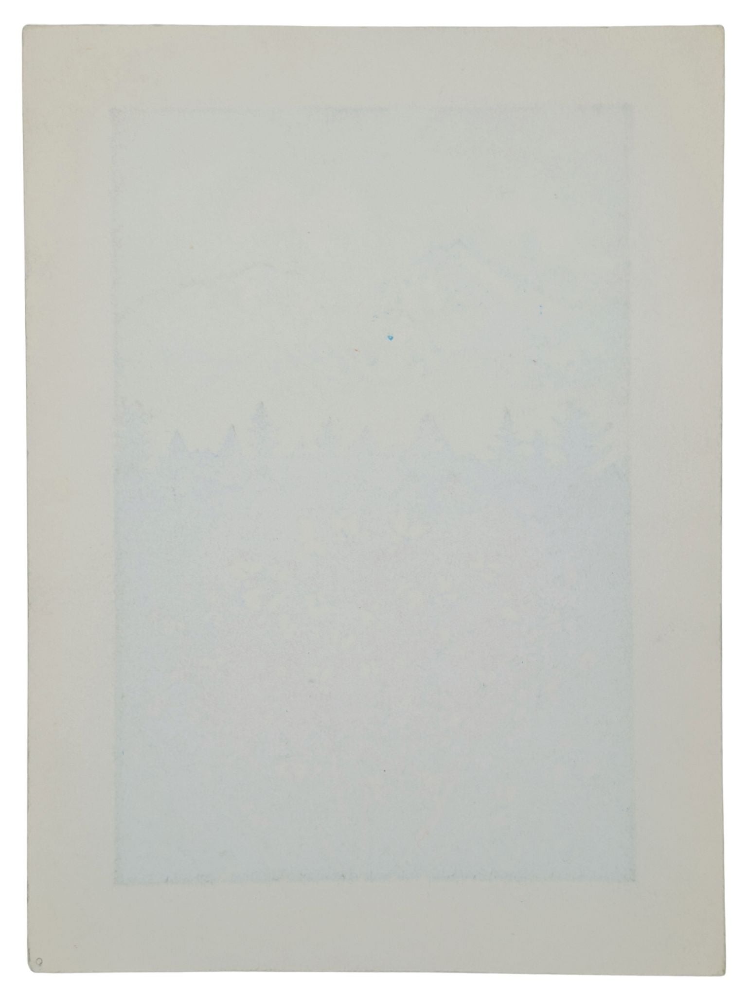 Estampe japonaise de Watabe Masaya, Magnolia blanc aux pieds des montagnes bleues et blanches.  Dos estampe