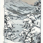 Estampe Japonaise de Yoshida Tôshi représentant les sources thermales du mont Myôkô sous la neige 