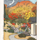 estampe japonaise de yoshida toshi jardin à l'automne à Hakone