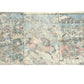 Estampe Japonaise triptyque de Yoshitora représentant les guerriers des clans Takeda et Uesugi s'affrontant pendant la bataille de Kawanakajima, le verso