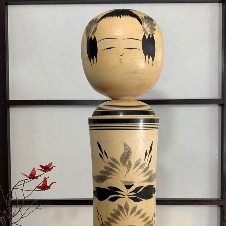 kokeshi vintage style naruko decor sumi-e de matsuda mitsuo japanese doll uchiwa gallery