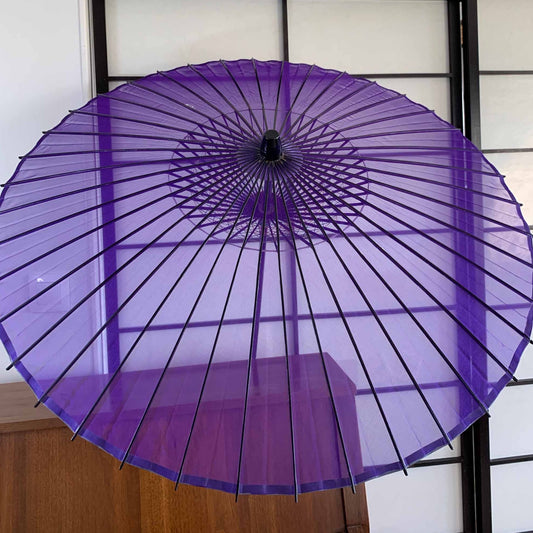 Parapluie traditionnel japonais kyowagasa violet.