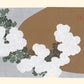chrysanthemes blancs sur fond argent estampe japonaise de Kamisaka Sekka tirage d'art chez Uchiwa Gallery