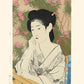Femme à l'Auberge d'un Onsen en été de Goyo | Reproduction Fine Art