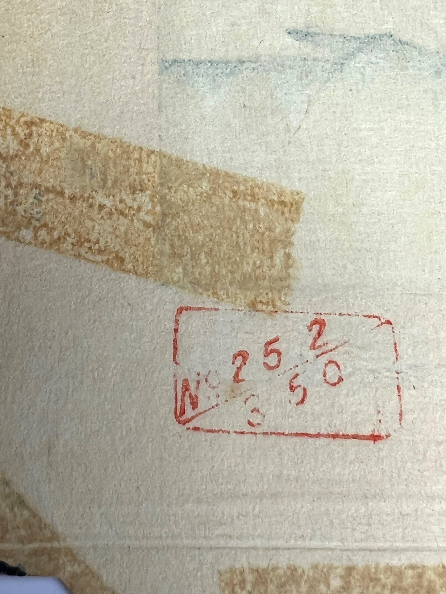 estampe japonaise un homme chinois et un cerf, numéro de l'estampe