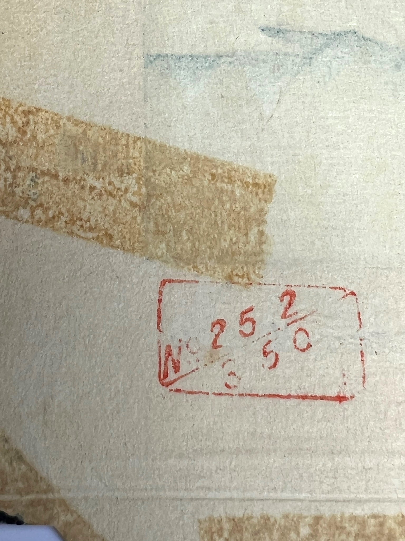 estampe japonaise un homme chinois et un cerf, numéro de l'estampe