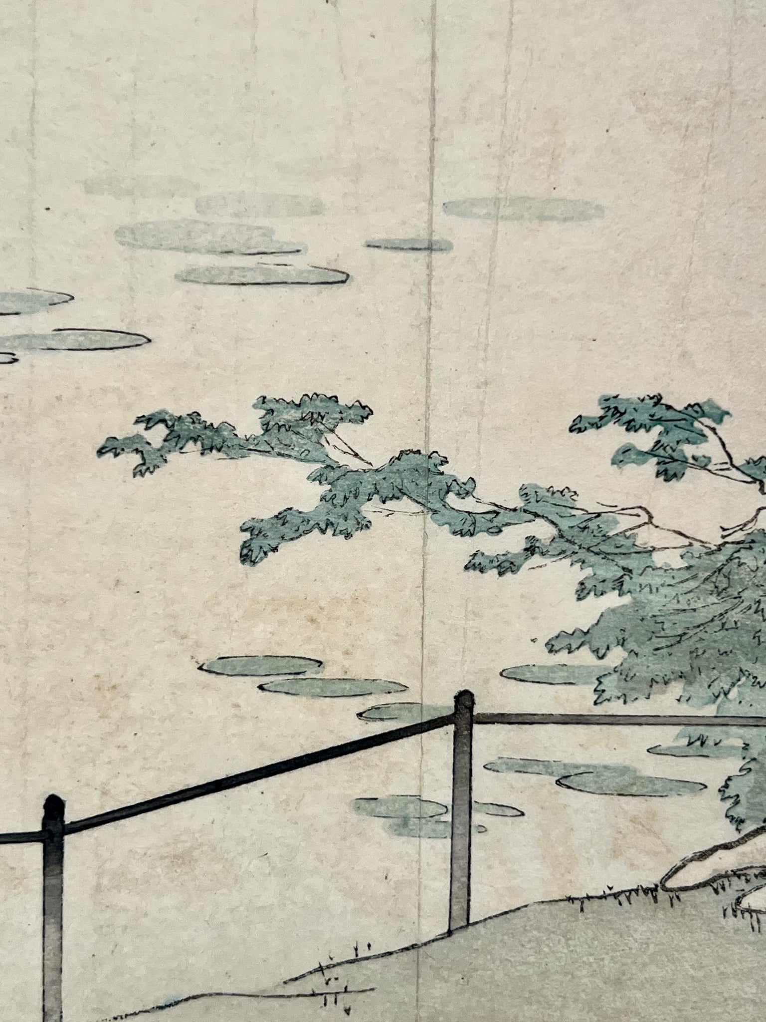 Estampe Japonaise de Kajita Hanko  kuchi-e | Jeunes beautés à l'éventail détail 2