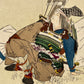 Estampe Japonaise de Kajita Hanko | Jeune guerrier et cerisier en fleurs détail2