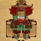 kakejiku armure de samouraï, gros plan