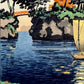Estampe Japonaise de Koitsu Tsuchiya Sanctuaire Godaido, Matsushima signature de l'artiste