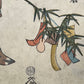 Estampe Japonaise de Kunisada Toyokuni III Acteurs de Nô et fête de Tanabata sceau éditeur et branche de bambou avec papier tanzaku