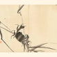sumi-e crabe grimpant sur une branche tirage d'art chez Uchiwa Gallery