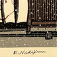Estampe Japonaise Nishijima Neige a kyoto signature