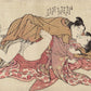 Estampe Japonaise Encadrée de Shuncho Katsukawa | Shunga - Erotique