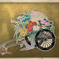 estampe japonaise shin hanga de tasaburo takahashi chariot de fleur printemps sur fond or